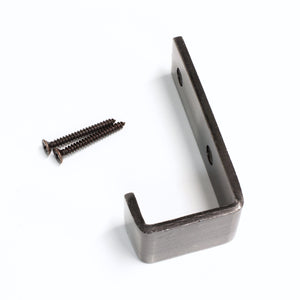 Single Hook IR8400 Modern Industrial flat-bar Wall Hook, Antique Brass