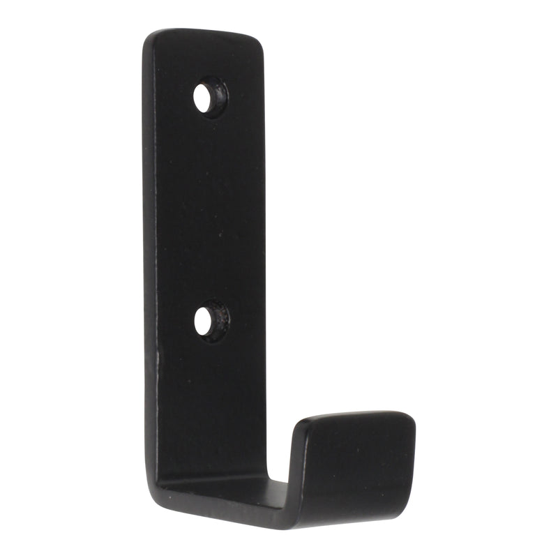 Single Hook IR8400 Modern Industrial flat-bar Wall Hook, Antique Brass