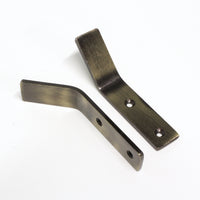 Angled Hook IR8401 Modern Industrial flat-bar Wall Hook, Antique Brass