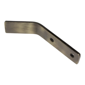 Angled Hook IR8401 Modern Industrial flat-bar Wall Hook, Antique Brass