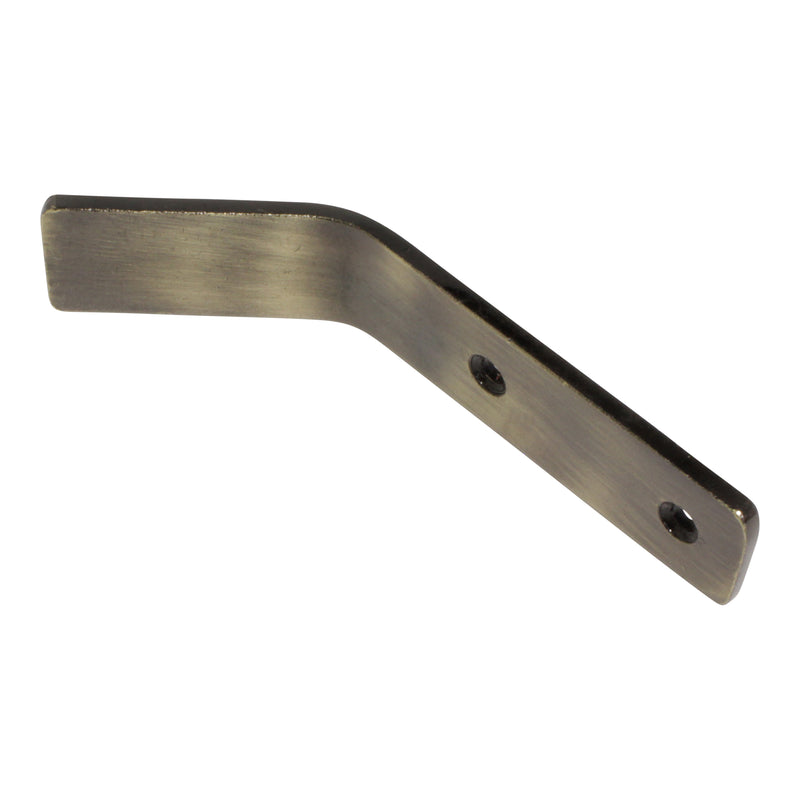 Angled Hook IR8401 Modern Industrial flat-bar Wall Hook, Antique Brass