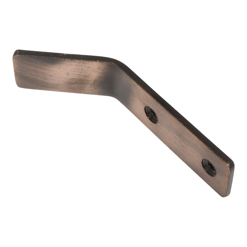 Angled Hook IR8401 Modern Industrial flat-bar Wall Hook, Antique Brass
