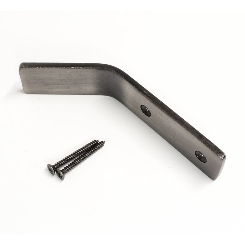 Angled Hook IR8401 Modern Industrial flat-bar Wall Hook, Antique Brass
