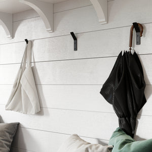 Angled Hook IR8401 Modern Industrial flat-bar Wall Hook, Antique Brass