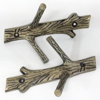 Elder Hook IR8410 Rustic Cabin Wall Hook, Antique Brass