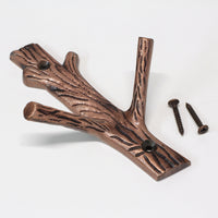 Elder Hook IR8410 Rustic Cabin Wall Hook, Antique Brass