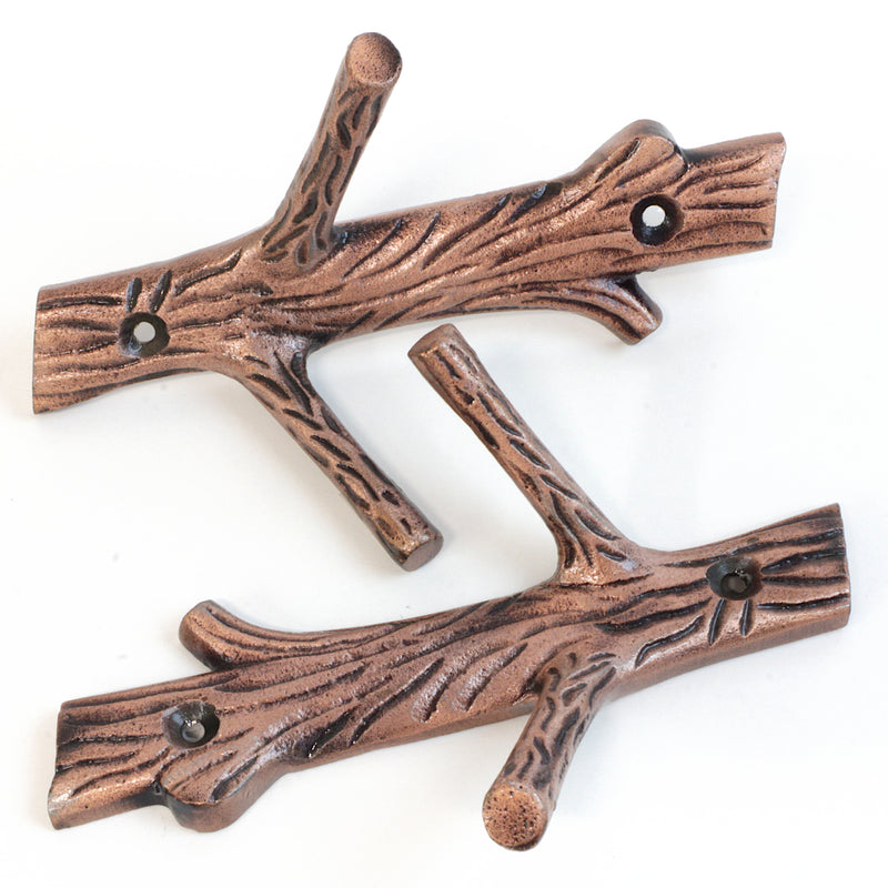 Elder Hook IR8410 Rustic Cabin Wall Hook, Antique Brass