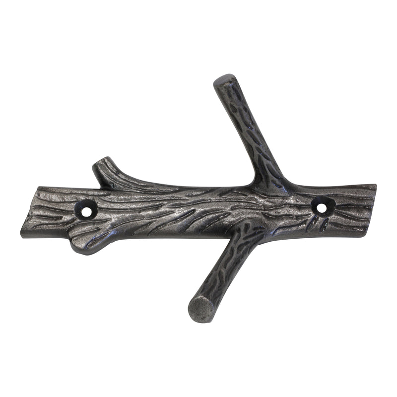 Elder Hook IR8410 Rustic Cabin Wall Hook, Antique Brass