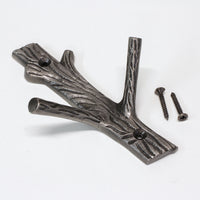 Elder Hook IR8410 Rustic Cabin Wall Hook, Antique Brass