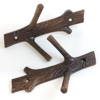 Elder Hook IR8410 Rustic Cabin Wall Hook, Antique Brass