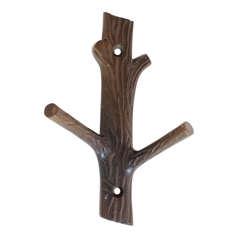 Elder Hook IR8410 Rustic Cabin Wall Hook, Antique Brass