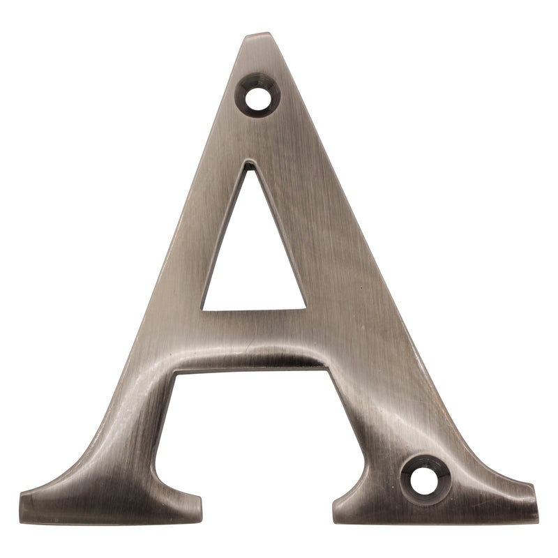 Letter BR2350 Modern, Serif House Letter, Antique Nickel