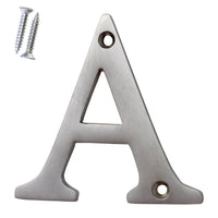 Letter BR2350 Modern, Serif House Letter, Brushed Chrome