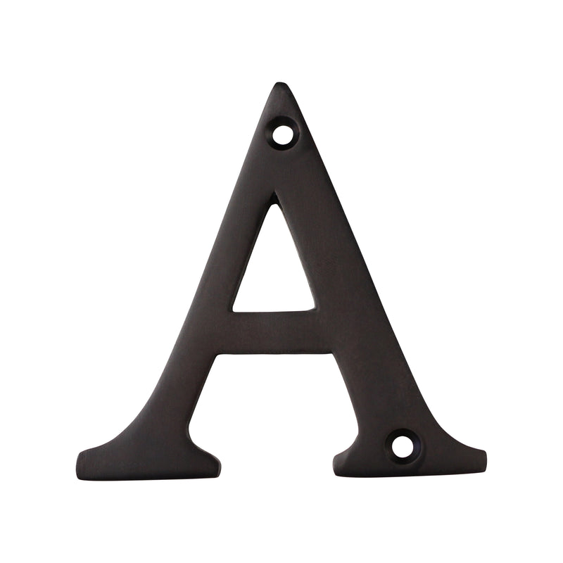 Letter BR2350 Modern, Serif House Letter, Oil Bronzed Black