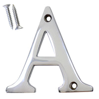 Letter BR2350 Modern, Serif House Letter, Polished Chrome