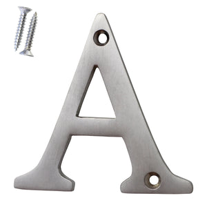 Letter BR2350 Modern, Serif House Letter, Satin Chrome