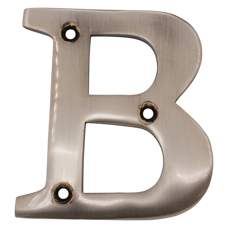 Letter BR2350 Modern, Serif House Letter, Antique Nickel