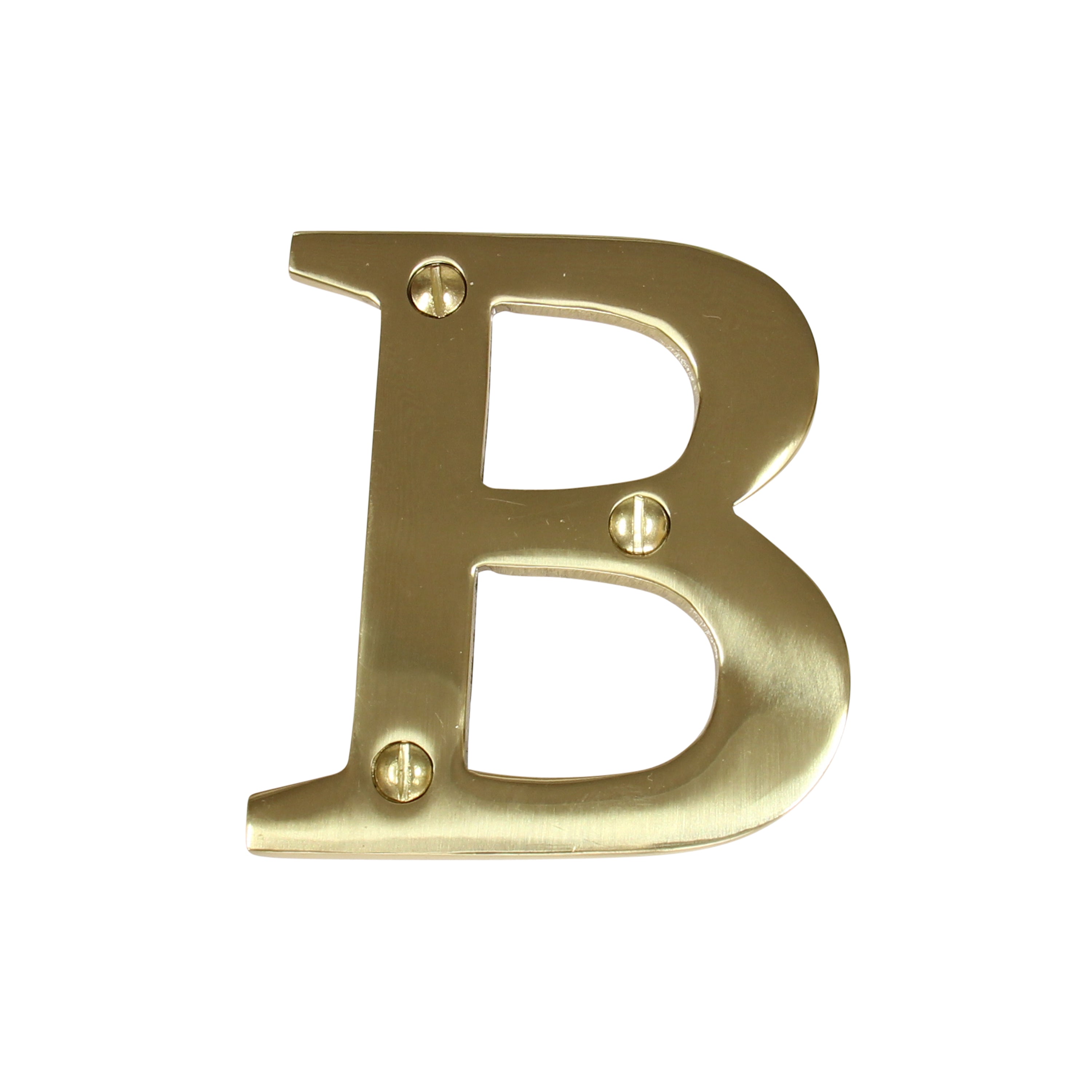Letter BR2350] Modern Serif House Letter - Polished Brass Finish