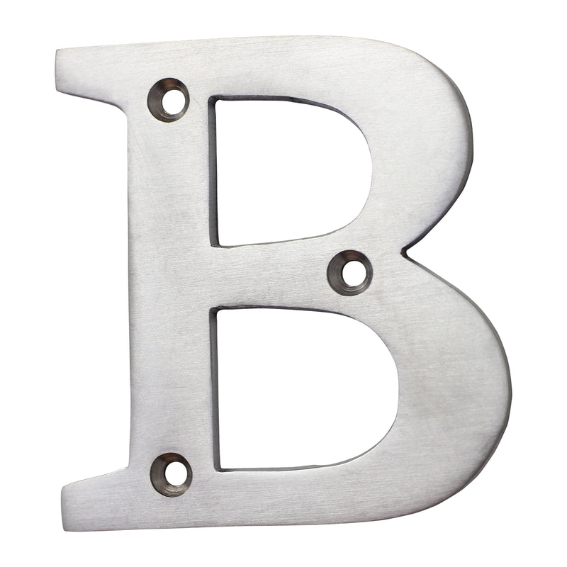 Letter BR2350 Modern, Serif House Letter, Satin Chrome