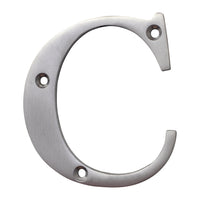 Letter BR2350 Modern, Serif House Letter, Brushed Chrome