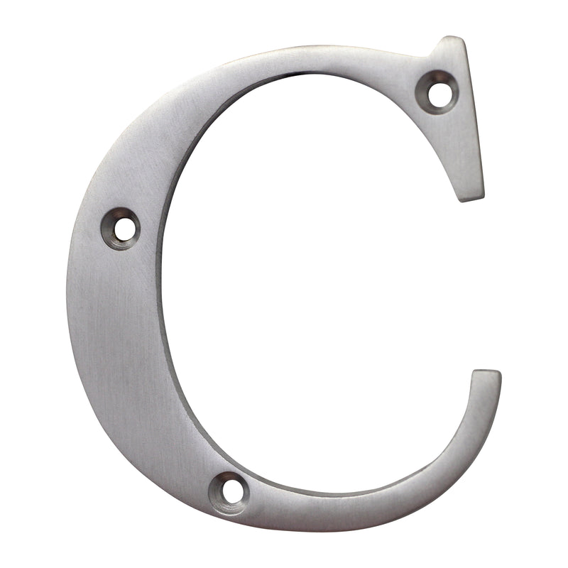 Letter BR2350 Modern, Serif House Letter, Brushed Chrome