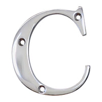 Letter BR2350 Modern, Serif House Letter, Polished Chrome