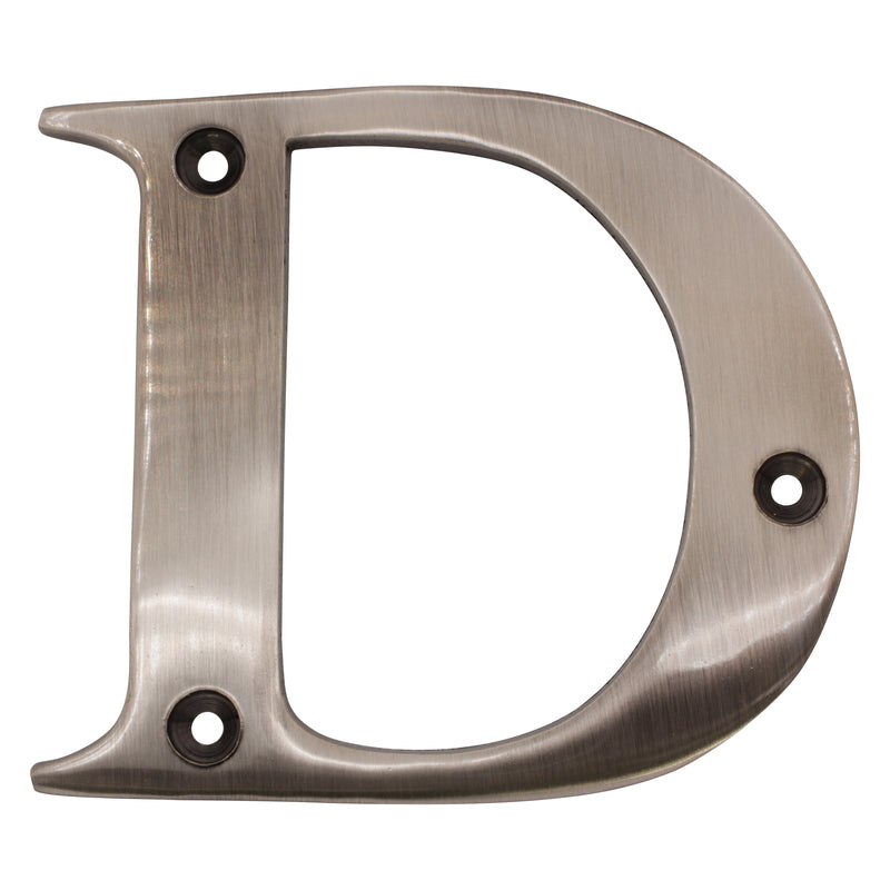 Letter BR2350 Modern, Serif House Letter, Antique Nickel
