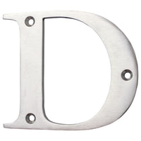 Letter BR2350 Modern, Serif House Letter, Brushed Chrome