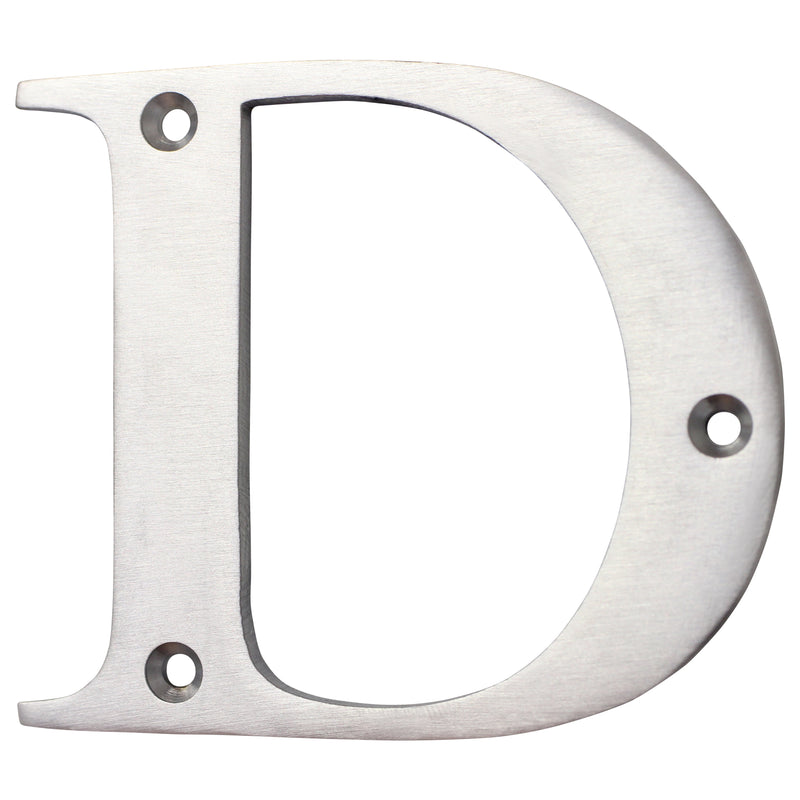 Letter BR2350 Modern, Serif House Letter, Brushed Chrome