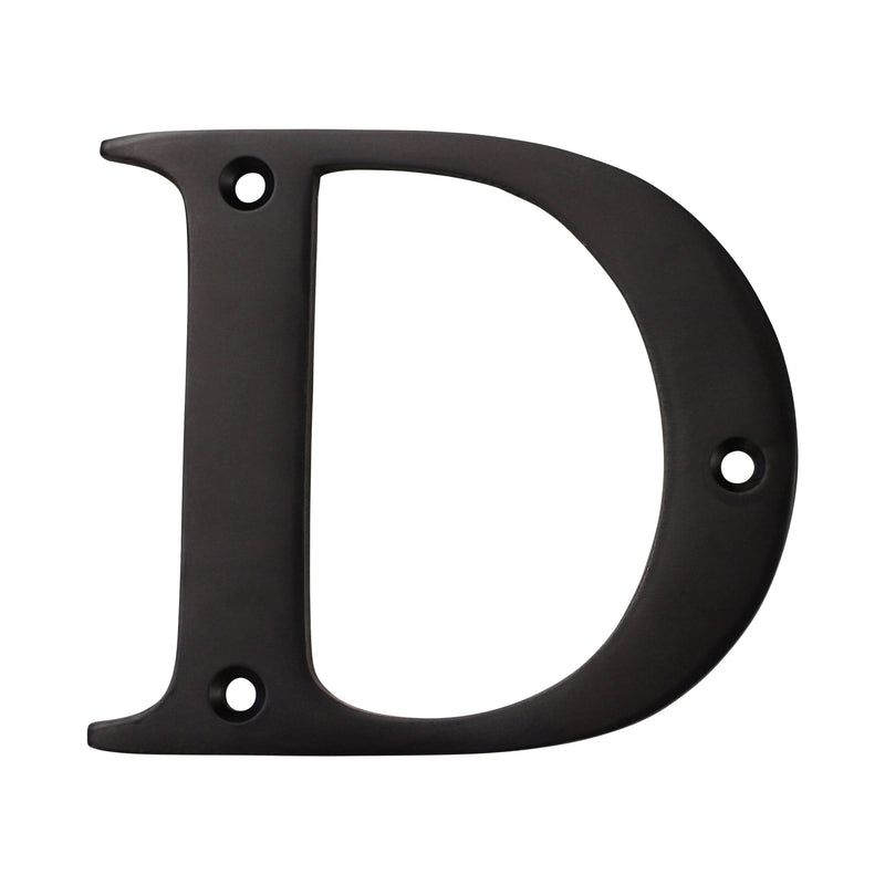 Letter BR2350 Modern, Serif House Letter, Oil Bronzed Black