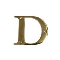 Letter BR2350 Modern, Serif House Letter, Polished Brass