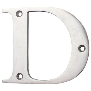 Letter BR2350 Modern, Serif House Letter, Satin Chrome