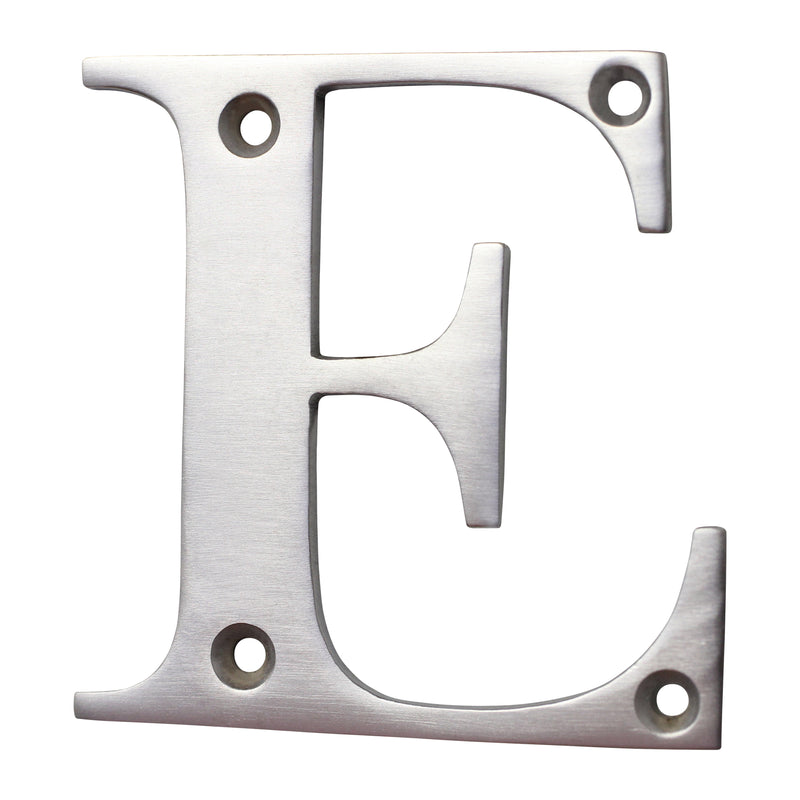 Letter BR2350 Modern, Serif House Letter, Brushed Chrome