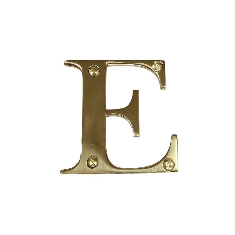 Letter BR2350 Modern, Serif House Letter, Polished Brass