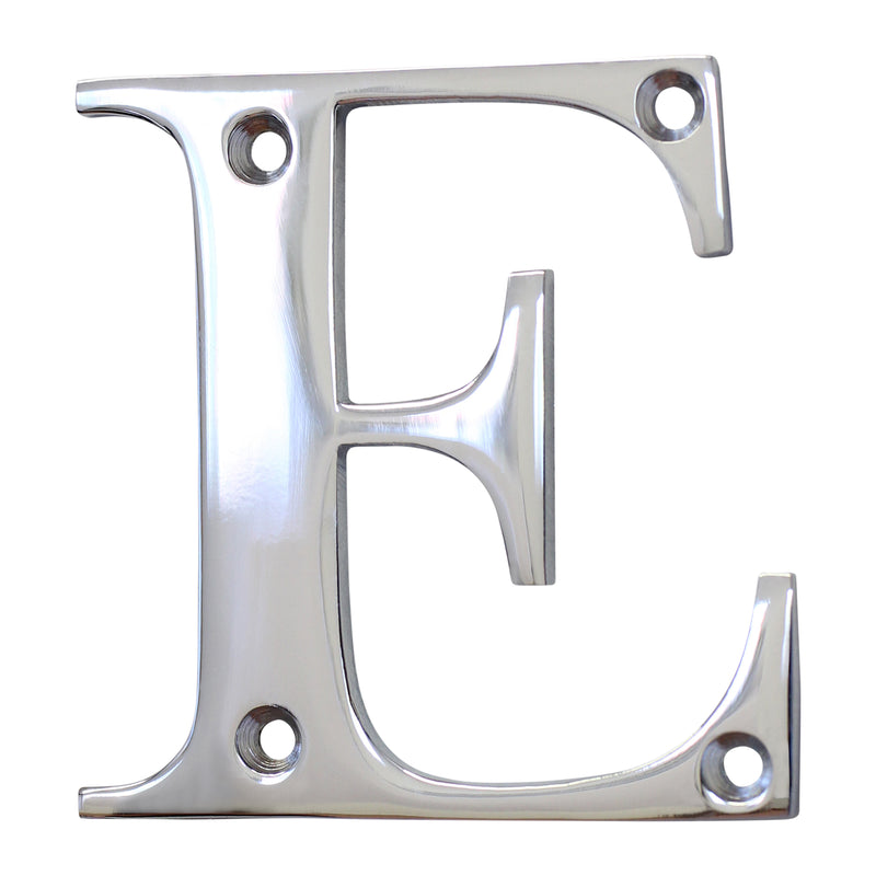 Letter BR2350 Modern, Serif House Letter, Polished Chrome