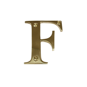 Letter BR2350 Modern, Serif House Letter, Polished Brass