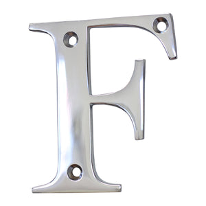 Letter BR2350 Modern, Serif House Letter, Polished Chrome