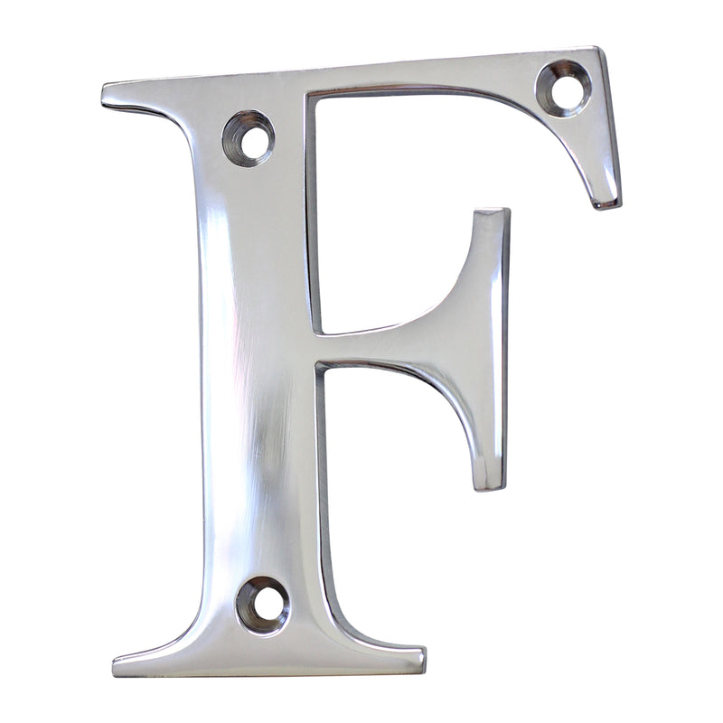Letter BR2350 Modern, Serif House Letter, Polished Chrome