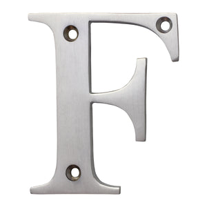 Letter BR2350 Modern, Serif House Letter, Satin Chrome