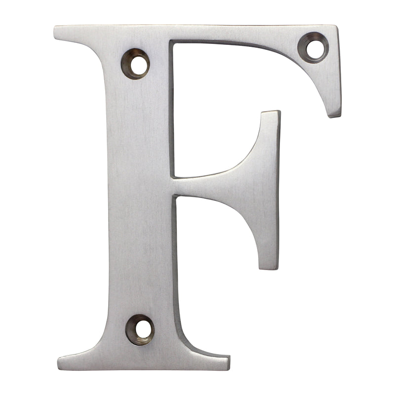 Letter BR2350 Modern, Serif House Letter, Satin Chrome