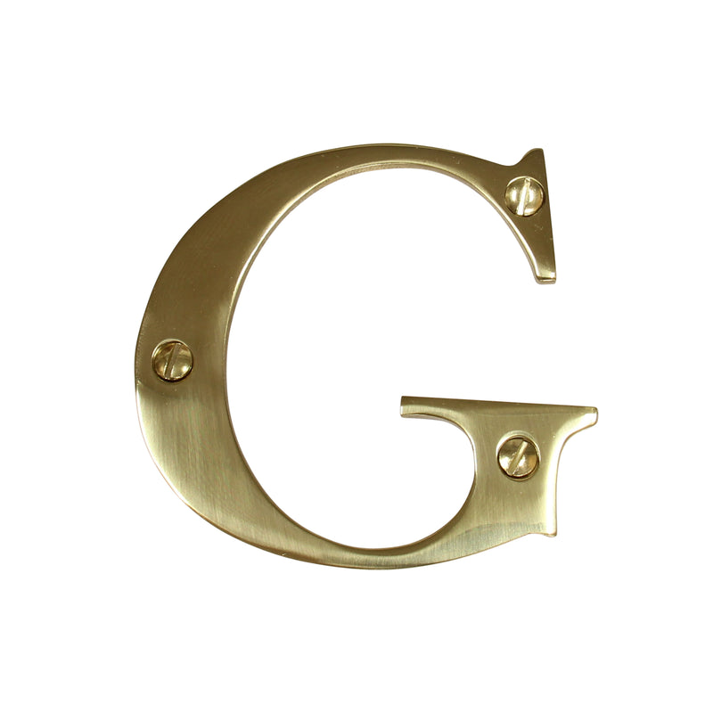 Letter BR2350 Modern, Serif House Letter, Polished Brass