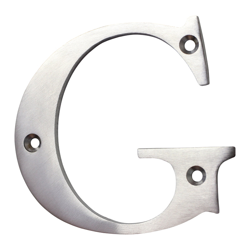 Letter BR2350 Modern, Serif House Letter, Satin Chrome