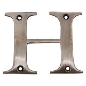 Letter BR2350 Modern, Serif House Letter, Antique Nickel