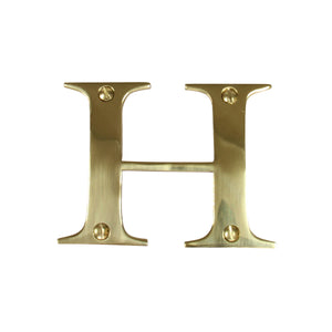 Letter BR2350 Modern, Serif House Letter, Polished Brass