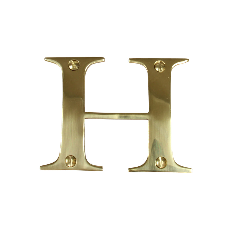 Letter BR2350 Modern, Serif House Letter, Polished Brass