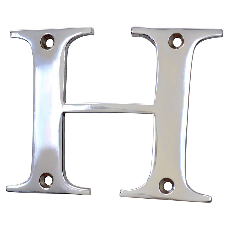 Letter BR2350 Modern, Serif House Letter, Polished Chrome