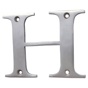 Letter BR2350 Modern, Serif House Letter, Satin Chrome