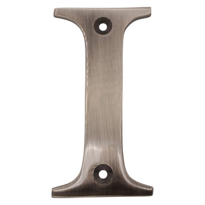 Letter BR2350 Modern, Serif House Letter, Antique Nickel