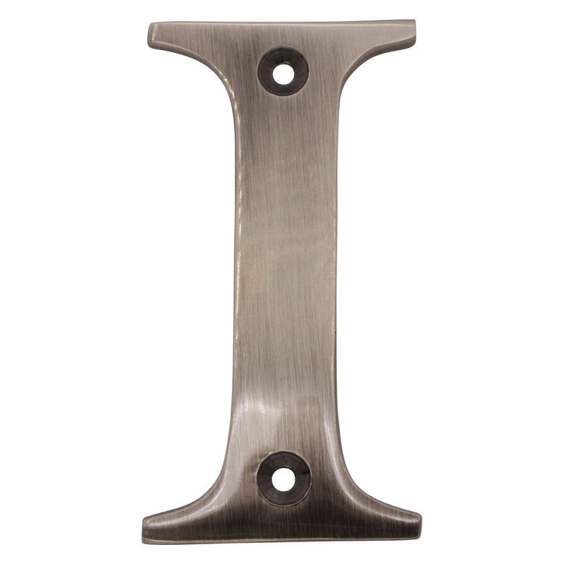 Letter BR2350 Modern, Serif House Letter, Antique Nickel