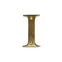 Letter BR2350 Modern, Serif House Letter, Polished Brass